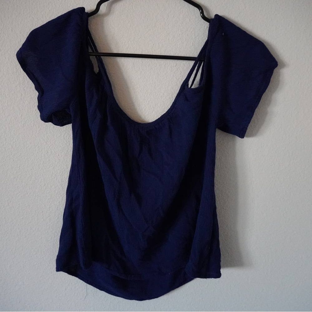 ADD ON FOR $1 Off Shoulder Blue top